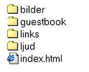 Exempel p� katalogstruktur